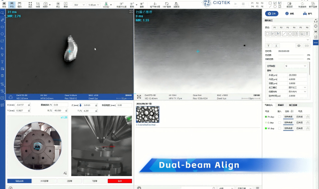 CIQTEK FIB SEM 実践デモンストレーション - ナノマイクロピラー試料の準備